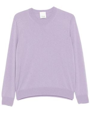 Allude Crew-Neck Long-Sleeve Jumper - Purple