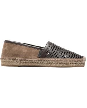 Brunello Cucinelli Perforated Espadrilles - Brown