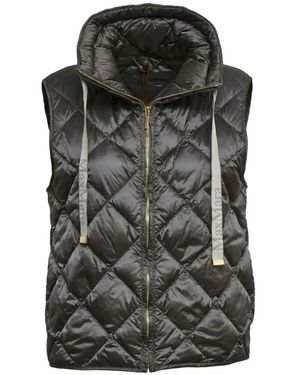 Max Mara Diamond-Quilted Gilet - Black