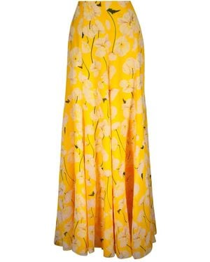 Carolina Herrera Silk Pants - Yellow
