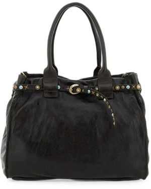 Campomaggi Rossella Studded Leather Tote Bag - Black