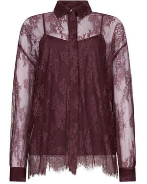Liu Jo Chantilly Lace Shirt - Purple