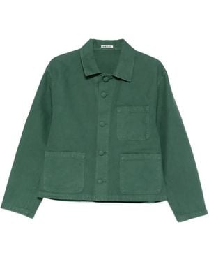 AURALEE Patch-Pocket Jacket - Green