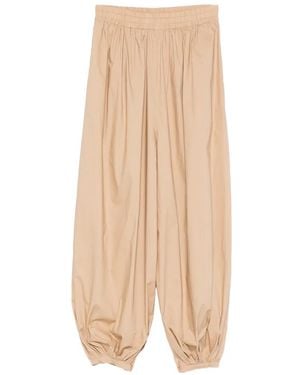 Alysi Pantalon À Taille Élastiquée - Natural