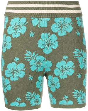 The Upside Aloha-Knit Spin Shorts - Green