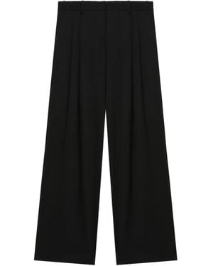 Helmut Lang Pleat Detailing Tailored Trousers - Black