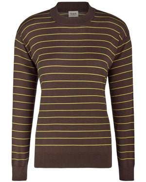 Tod's Gestreifter Pullover - Braun