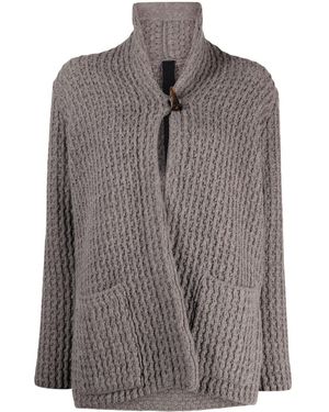 Forme D'expression Chunky-Knit Virgin Wool Cardigan - Brown