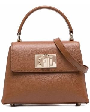 Furla 1927 Leather Tote Bag - Brown