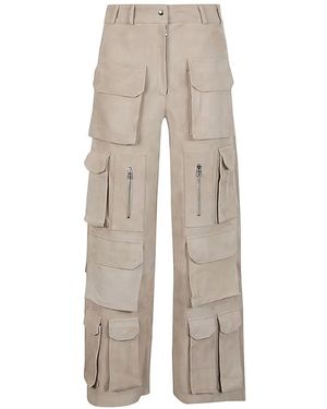 FERMAS Cargo Broek Met Riemlussen - Wit