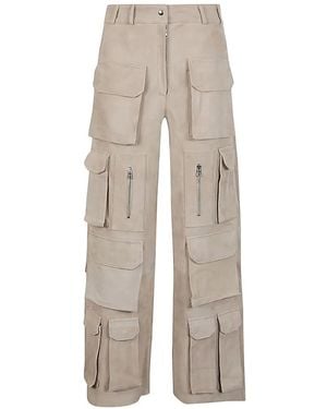 FERMAS Belt-Loops Cargo Pants - White