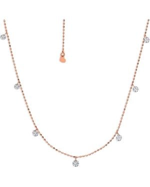 Graziela Collana Tiny Floating Con Diamanti - Metallizzato