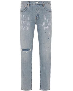 Purple Brand Painted Distressed Jeans - Blue