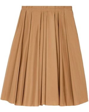 Ami Paris Gonna Midi Corolla Taffetas - Marrone
