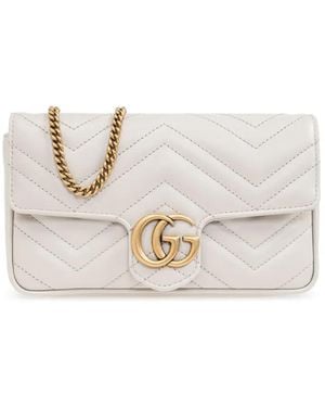 Gucci GGマーモント ミニバッグ - ホワイト