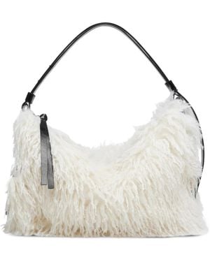 Marc Jacobs Bolso Bandolera Grande Scene De Pelo Grunge - Blanco