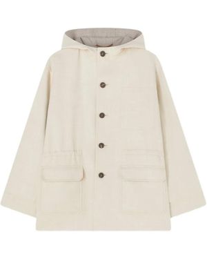 RETORI Rope Reversible Wool Parka - White