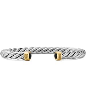 David Yurman 18K And Onyx Cable Bracelet (6Mm) - White