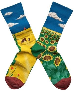 Bonne Maison Mykonos Field Socks - Blue