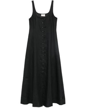 MC2 Saint Barth Robe Mi-Longue Mina À Design Sans Manches - Black