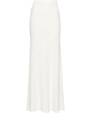 TOTEME Knitted Maxi Skirt - White