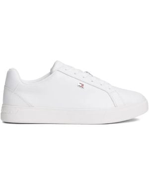 Tommy Hilfiger Logo-Plaque Trainers - White