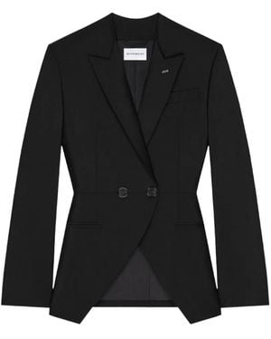 Givenchy Double-Breasted Wool Blazer - Black