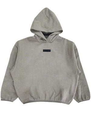 Fear Of God Front Logo Patch Hoodie - Grey