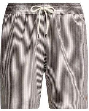 Polo Ralph Lauren Gestreifte Badehose - Grau