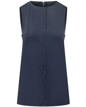 The Seafarer Top Smanicato - Blu