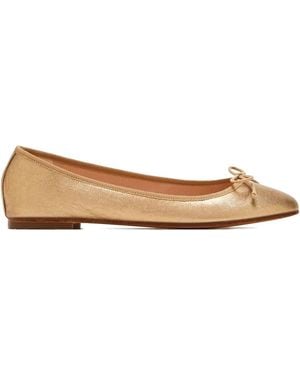 House Of Ballerinas Angelique Bow-Detail Ballet Flats - Brown