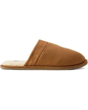 Polo Ralph Lauren Klarence Logo Slippers - Brown