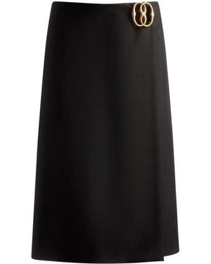 Bally Falda con placa del logo - Negro