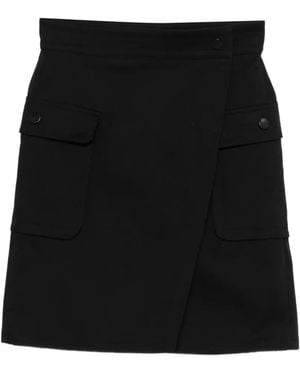 Max Mara Stretch Cotton Wallet Skirt - Black