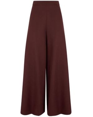 Roberto Cavalli Wool Palazzo Pants - Purple