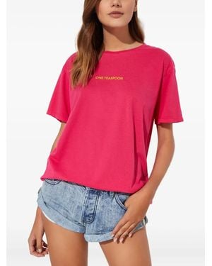 One Teaspoon Round-Neck T-Shirt - Red
