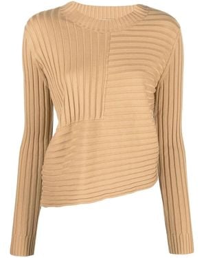 Stella McCartney Asymmetric Ribbed Top - Natural