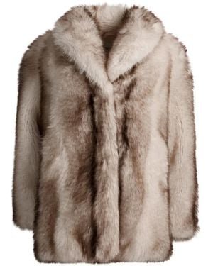 DUCIE Emilia Faux-Fur Jacket - Brown