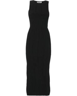 The Attico Robe Mi-Longue Noire - Black