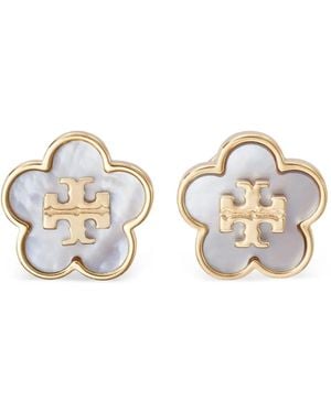 Tory Burch Forget Me Not Stud Earrings - White