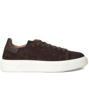 Henderson Suede Paneled Sneakers - White