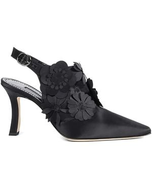 Manolo Blahnik Antigona Slingback Pumps - Black