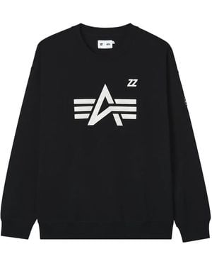 Izzue Logo-Printcrew Neck Sweatshirt - Black