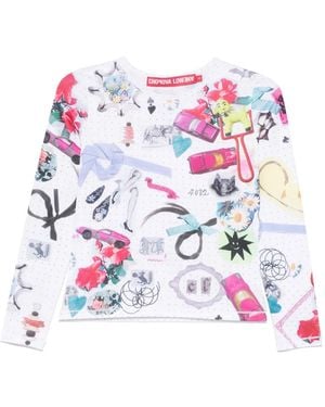 CHOPOVA LOWENA ピンク Neon Swoosh 長袖Tシャツ CHOPOVA LOWENA ピンク Neon Swoosh 長袖Tシャツ