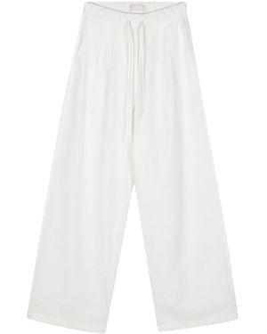 Amomento Pleat-Detail Straight-Leg Trousers - White