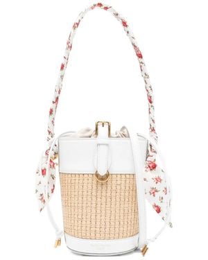 Dolce & Gabbana Capri Rafia Bucket Bag - White