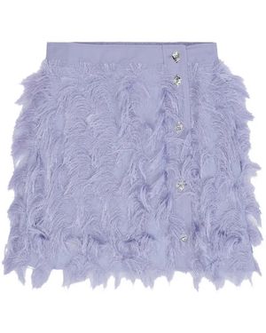 Ganni Fringe Mesh Skirt - Purple