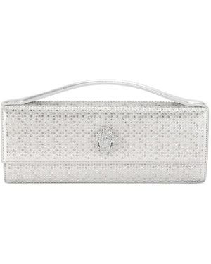 Kurt Geiger Crystal-Embellished Clutch Bag - White