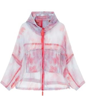 Giorgio Armani Tie-Dye Print Hooded Jacket - Pink