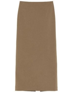 Nanushka Dart-Stitching Maxi Skirt - Natural